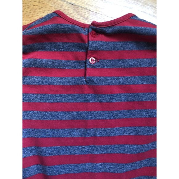 Deux Par Deux Size 5 Dress Red & Grey Striped - Picture 6 of 8
